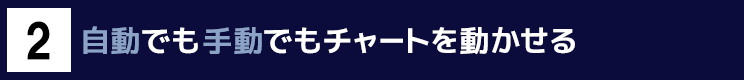 ２．自動でも手動でもチャートを動かせる